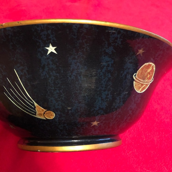 Vintage Large Gold Sun Moon Stars Decorative Bowl - Picture 9 of 15